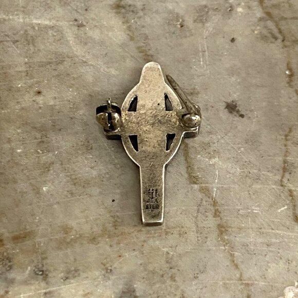 VTG James Avery Sterling Silver 925 Tiny Unity Marriage Alter Cross Pin Brooch - Picture 12 of 16